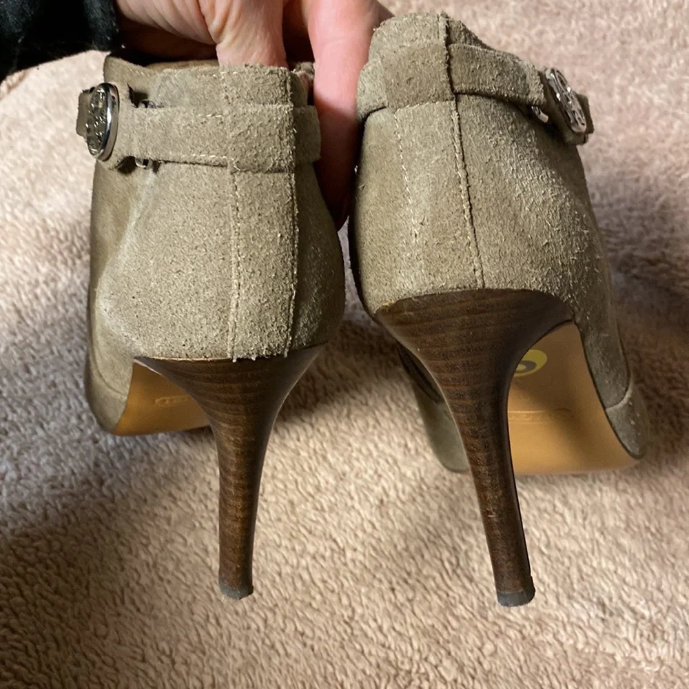 Coach Tan Suede Booties
